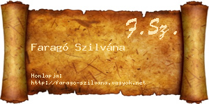 Faragó Szilvána névjegykártya